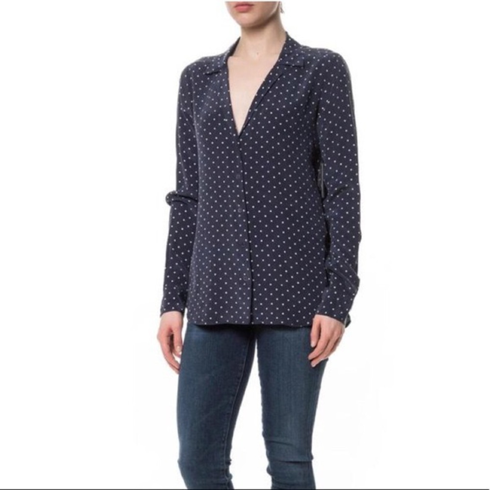 Equipment Femme Long Sleeve Adalyn Silk Blouse